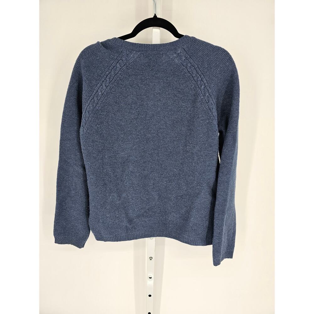 Blue Button-Up Women's Cardigan - Picture 5 of 5